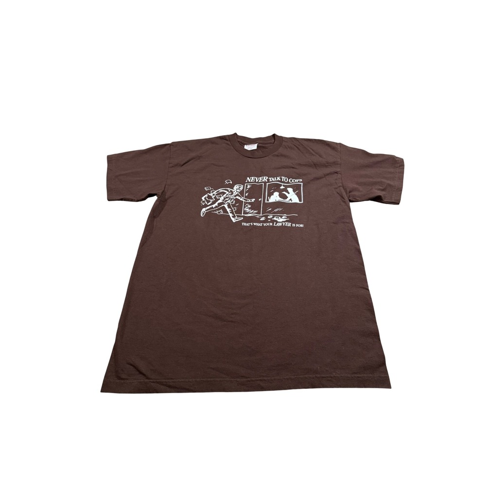 Never Talk To Cops Public Defender Bayside Graphic Tee USA Made Streetwear XL